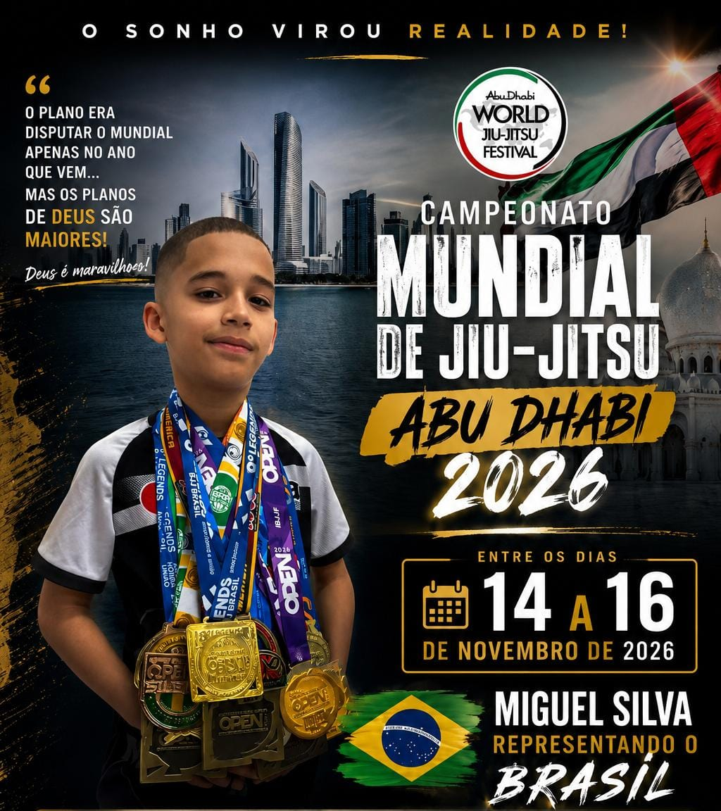Campeonato Mundial de Jiu-Jitsu Abu Dhabi 2026 — Miguel Silva representando o Brasil